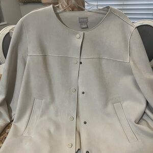 CHICO’s suede jacket. Like new and always gets attention.